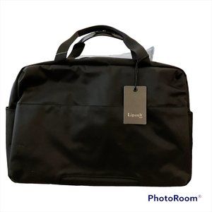 NWT LIPAULT City Plume Duffle Weekend Bag Black